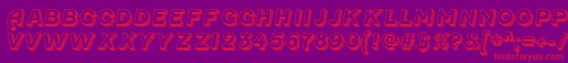 FenwickoldenRegular-Schriftart – Rote Schriften auf violettem Hintergrund