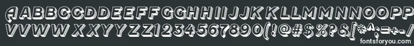 フォントFenwickoldenRegular – 黒い背景に白い文字