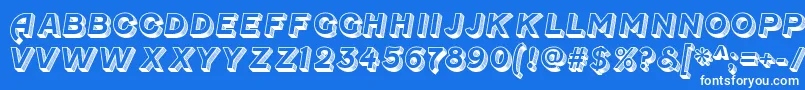 FenwickoldenRegular-fontti – valkoiset fontit sinisellä taustalla