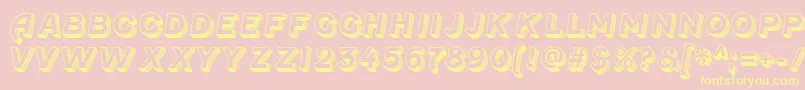 FenwickoldenRegular-fontti – keltaiset fontit vaaleanpunaisella taustalla