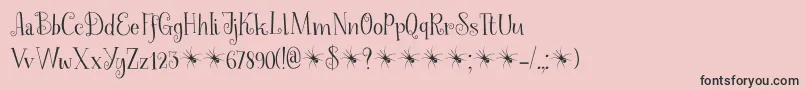 SpinnenkopDemo Font – Black Fonts on Pink Background