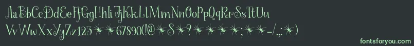 SpinnenkopDemo Font – Green Fonts on Black Background