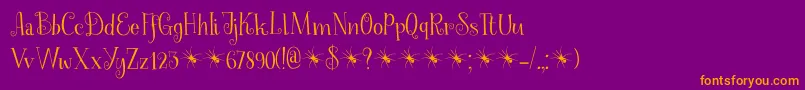 SpinnenkopDemo Font – Orange Fonts on Purple Background