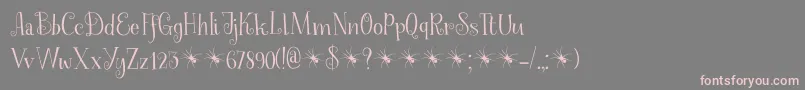 SpinnenkopDemo-Schriftart – Rosa Schriften auf grauem Hintergrund