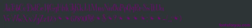 Fonte SpinnenkopDemo – fontes roxas em um fundo preto
