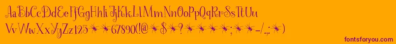 SpinnenkopDemo Font – Purple Fonts on Orange Background