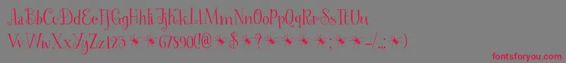 SpinnenkopDemo Font – Red Fonts on Gray Background