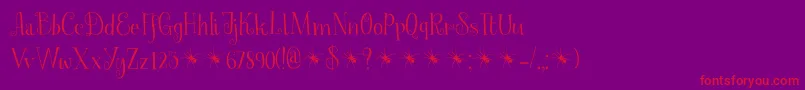 SpinnenkopDemo Font – Red Fonts on Purple Background