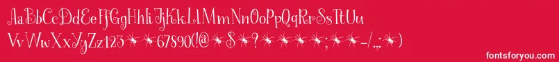 SpinnenkopDemo Font – White Fonts on Red Background