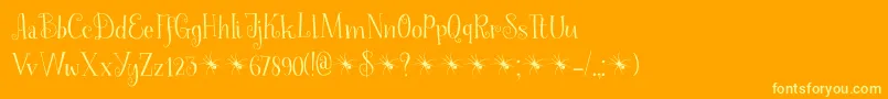 SpinnenkopDemo Font – Yellow Fonts on Orange Background