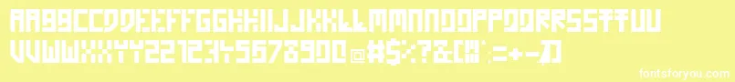 フォントHomoNovis – 黄色い背景に白い文字