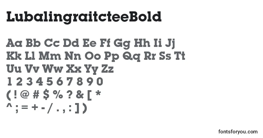 Schriftart LubalingraitcteeBold – Alphabet, Zahlen, spezielle Symbole