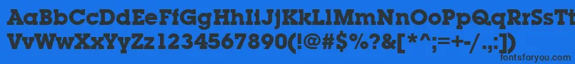 フォントLubalingraitcteeBold – 黒い文字の青い背景