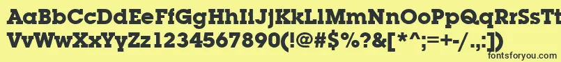 LubalingraitcteeBold Font – Black Fonts on Yellow Background