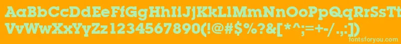 LubalingraitcteeBold Font – Green Fonts on Orange Background