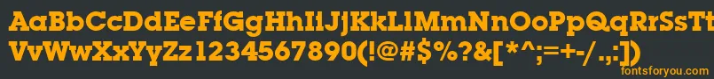 フォントLubalingraitcteeBold – 黒い背景にオレンジの文字