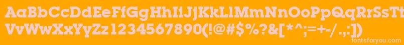 LubalingraitcteeBold Font – Pink Fonts on Orange Background