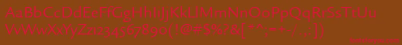 LegacySansOsItcTtBook Font – Red Fonts on Brown Background