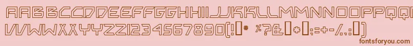 BitingMyNailsOutline Font – Brown Fonts on Pink Background