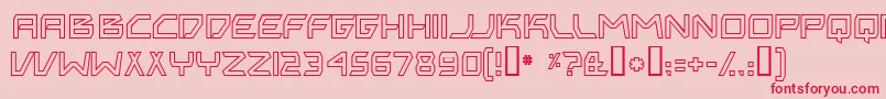 BitingMyNailsOutline Font – Red Fonts on Pink Background