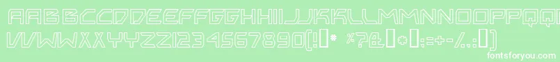 BitingMyNailsOutline Font – White Fonts on Green Background