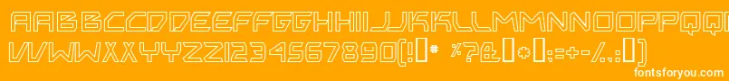フォントBitingMyNailsOutline – オレンジの背景に白い文字
