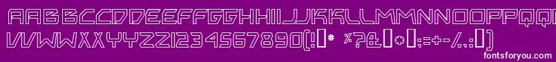 Шрифт BitingMyNailsOutline – белые шрифты на фиолетовом фоне