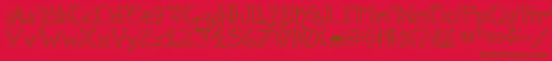 Knuckle.Tatz.Fontvir.Us Font – Brown Fonts on Red Background