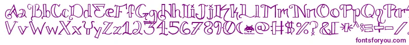 フォントKnuckle.Tatz.Fontvir.Us – 紫色のフォント