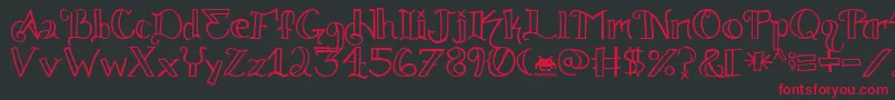 Knuckle.Tatz.Fontvir.Us Font – Red Fonts on Black Background