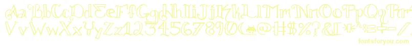 Knuckle.Tatz.Fontvir.Us-Schriftart – Gelbe Schriften
