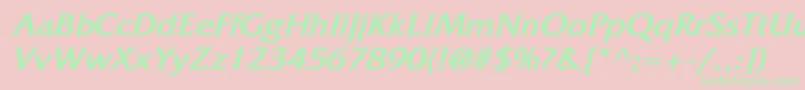 WhitethorningBoldItalic Font – Green Fonts on Pink Background