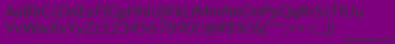 LatoItalic Font – Black Fonts on Purple Background