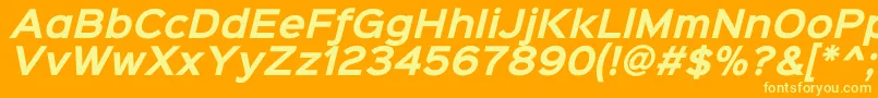 Sinkinsans700bolditalic Font – Yellow Fonts on Orange Background