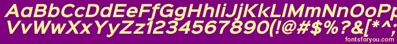 Sinkinsans700bolditalic Font – Yellow Fonts on Purple Background