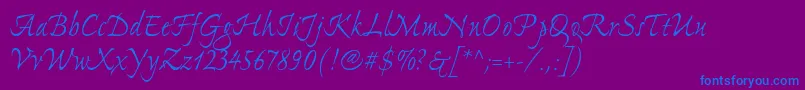 ExpontoproRegular-Schriftart – Blaue Schriften auf violettem Hintergrund