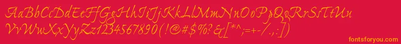 ExpontoproRegular Font – Orange Fonts on Red Background