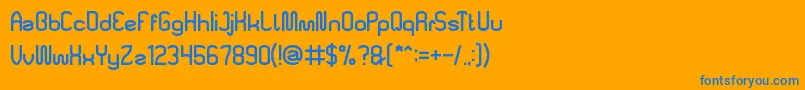 MadeInIndonesia Font – Blue Fonts on Orange Background