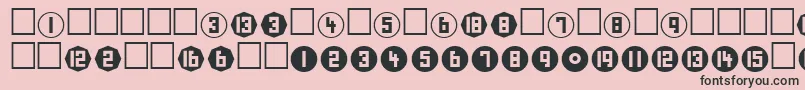 NumberPlain Font – Black Fonts on Pink Background