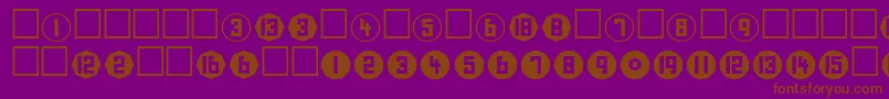 NumberPlain Font – Brown Fonts on Purple Background