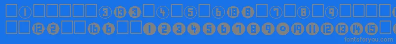 NumberPlain Font – Gray Fonts on Blue Background