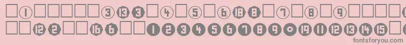 NumberPlain Font – Gray Fonts on Pink Background