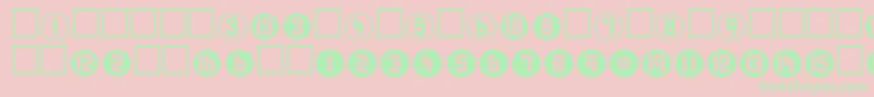 NumberPlain Font – Green Fonts on Pink Background