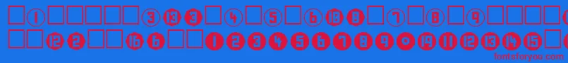 NumberPlain Font – Red Fonts on Blue Background