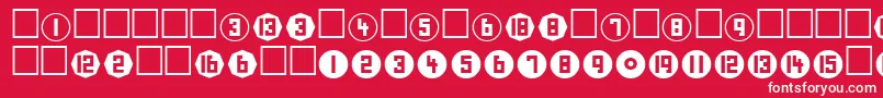 NumberPlain Font – White Fonts on Red Background