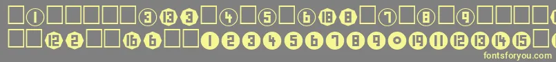 NumberPlain Font – Yellow Fonts on Gray Background