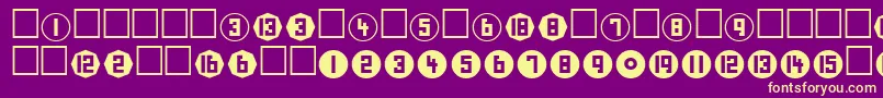 NumberPlain Font – Yellow Fonts on Purple Background