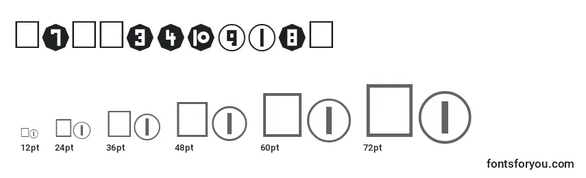 NumberPlain Font Sizes