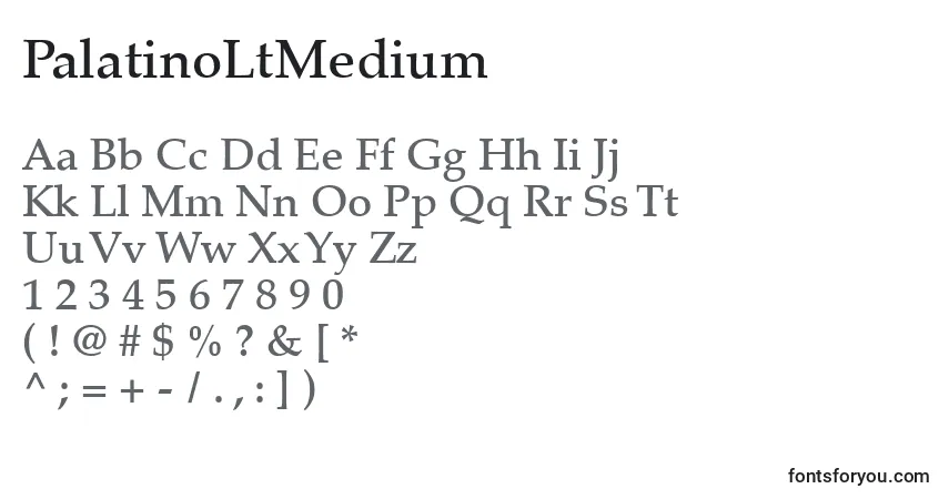 Шрифт PalatinoLtMedium – алфавит, цифры, специальные символы