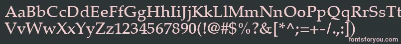 PalatinoLtMedium Font – Pink Fonts on Black Background